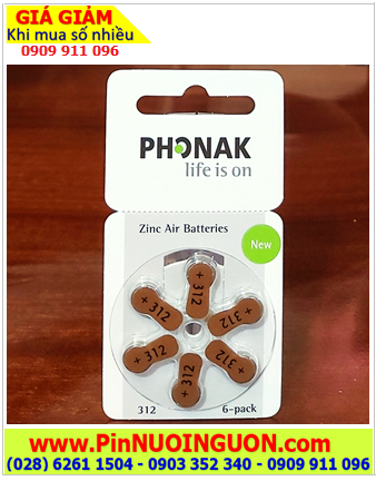 Pin máy trợ thính PHONAK 312, Pin PR41 _Pin máy điếc PHONAK PR41 chính hãng _Xuất Xứ Đức (Germany)